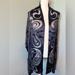 Echo Black Sheer Flower Women’s Scarf